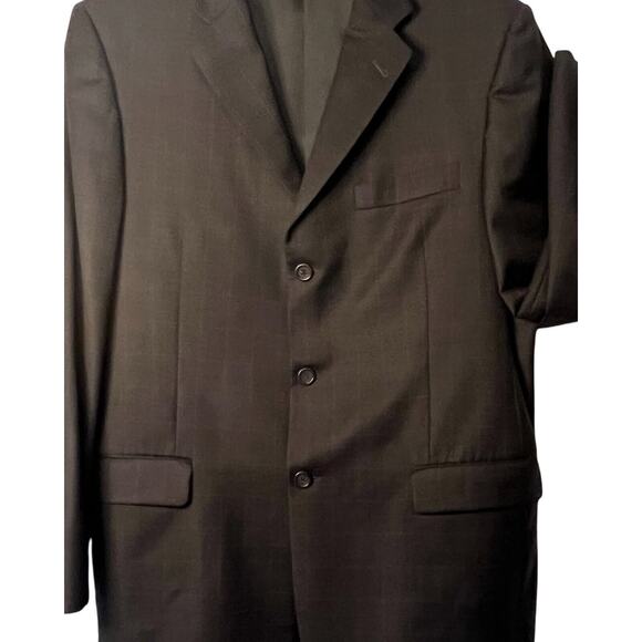 Burberry London Suit Jacket Mens Size 42L Gray Single Breasted Wool Vented - Picture 7 of 10